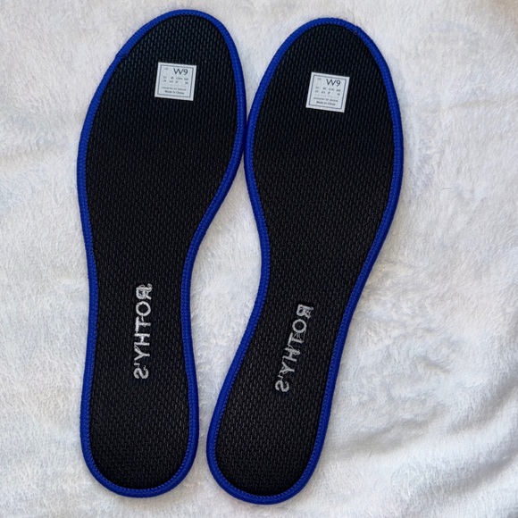 Rothy's Women's The  Flat Round Cap Toe Shoe In A Black And Cream Pattern size 9 - Picture 4 of 12